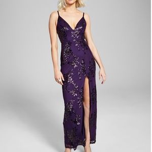 Speechless mesh and sequin gown
